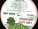 ROXY MUSIC 'Country Life' ORIG VINYL LP ILPS 9303 A-2 / B-1 Press Promo Plays VG