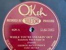 George McClennon Jazz Devils While You're Sneakin Out OKEH 8329 78 LISTEN E-