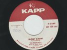 ROCKABILLY w VOCAL bw SURF INSTRO - FIREBALLS - I DONT KNOW - HEAR-1959 DJ KAPP