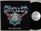 THRUST Fist Held High METAL BLADE/ENIGMA LP VG+/VG++ with lyric sheet insert ^