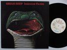 URIAH HEEP Innocent Victim BRONZE LP VG+ uk with lyric sheet insert ^