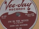 Orig JOHN LEE HOOKER Maudie / I'm In The Mood 78 Vee-Jay Blues EX