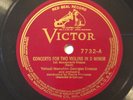 Yehudi Menuhin, Georges Enesco – 78 rpm Victor 7732/33: BACH Concerto