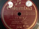 Charles Trenet La Mer / Seul depuis toujours / Columbia 78