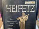 HEIFETZ 3 LP BOX SET BACH UNACCOMPANIED VINYL & BOX RCA LM-6105 MONO INSERT Ex
