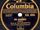 CLASSIC CHORDETTES  78  MR. SANDMAN  (Back to the Future) UK COLUMBIA DB 3553 E-
