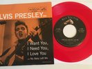 Elvis Presley / I Want You, I Need You, I Love You / Red Vinyl 45 w PS / Mint