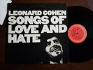 Leonard Cohen Songs Of Love and Hate original vinyl LP: NM jacket: EX