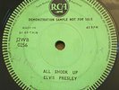 Elvis Presley All Shook UP 45 one-sided UK demo rare Rock n Roll 1958 audioclip