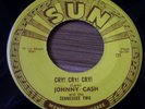 JOHNNY CASH ORIGINAL 1ST SUN RECORD CRY CRY CRY HEY PORTER SUN SLEEVE PUSH MARKS