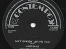 MAJOR LANCE 'DON'T YOU KNOW I LOVE YOU /INSTR.' CONTEMPO NORTHERN SOUL Plays EX