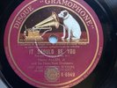 HENRY ALLEN JR. & HIS NEW YORK ORCH. ‘IT SHOULD BE YOU’ LAMINATED FRENCH HMV EE+