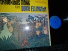 THELONIOUS MONK PLAYS DUKE ELLINGTON RIUVERSIDE 12-201 SMALL BLUE LABEL MONO DG