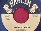 The Lyrics - I Want To Know / Beating Of My Heart - Harlem - RARE DOOWOP 45