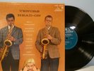 BILL PERKINS & RICHIE KAMUCA Tenors Head-On '57 Liberty MONO dg turquoise NICE