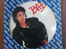 MICHAEL JACKSON Bad Promo Picture Disc Lp Brazil 1991 with blue sticker Rare