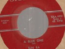 SUN RA  AND HIS ARKESTRA  A BLUE ONE B/W ORBITATION IN BLUE SATURN 45 EX COND