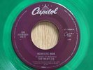 BEATLES RARE GREEN VINYL NEAR MINT NOWHERE MAN / WHAT GOES ON JUKEBOX 45 CEMA
