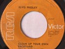 Jamaica ELVIS PRESLEY Clean Up Your Own Backyard 45 The Fair Is Moving On 7