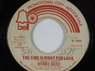 Crossover Soul 45 BOBBY REED The Time Is Right For Love BELL promo HEAR