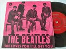 The Beatles single 45 She Loves You 1st press Parlophone R 5055 Sweden VG+/VG++