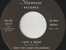 Iggy Pop   I Got A Right   US first press no logo HEAR