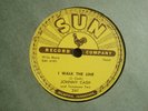 SUN ROCKABILLY 78 JOHNNY CASH - I WALK THE LINE / GET RHYTHM (EX+/M-)