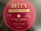 CASABLANCA 78 Dooley Wilson AS TIME GOES BY/KNOCK ON WOOD Decca 40006 (E-) 1946