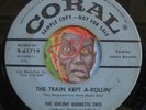 HEAR Johnny Burnette Trio 45 Train Kept Rollin / Honey Hush promo rockabilly