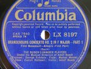 Busch; etc Bach (6 Brandenburg concertos; Siciliano) Col LX 8197-8210 (14) NM(-)