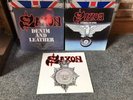 Saxon Autographed Record Vinyl Lps Strong Arm - Denim & Leather - Wheel of Steel
