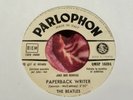 VARIANTE SERVICE PROMO WHITE PARLOPHO THE BEATLES BIEM PAPERBACK WRITER vs RAIN