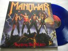 MANOWAR   FIGHTING THE WORLD ** 2011 Issue BACK ON BLACK LP. BLUE VINYL.