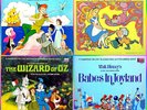 PETER PAN, THE WIZARD OF OZ, ALICE IN WONDERLAND, BABES IN TOYLAND *4 DISNEY LPs