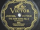 Mac (H. McClintock) The Bum Song No 2/The Big Rock Candy Mountains, Victor 21704