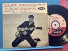 Ep 45 T  Johnny Hallyday 7750 1er Disque Avec Languette Et Centreur