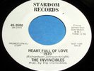 THE INVINCIBLES Heart Full Of Love 1970 45 Stardom PROMO Northern/Sweet Soul NM