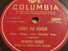 78 Blues Memphis Minnie Columbia 38099 SHOUT THE BOOGIE-THREE TIMES SEVEN BLUES