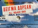 *INCREDIBLE* GREEK PROMO ALBUM -  The Damned - Anything LP - Greece 1986 Promo