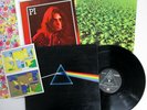 PINK FLOYD Dark Side... 1975 LP 3rd Press 2 POSTER & 2 Stickers GATEFOLD  a1876