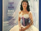 WANDA JACKSON Right or Wrong 1961 MONO vinyl LP VPI CLEANED AUTOGRAPHED VG+ / VG