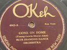 78 JAZZ Blue Diamond Dance Orch.-George Kelly And His Original Six OKEH 4842 V