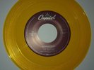 Beatles Yellow Vinyl 45 RPM Record Yellow Submarine / Eleanor Rigby 1987 LTD