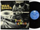 Max Roach - Deeds, Not Words LP - Riverside - RLP 12-280 Mono DG