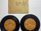 1944 Homemade Recordings 2 VOICE-O-GRAPH Soldier to home stamped Envelope 6 inch