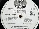 RARE LP VINYL ALBUM BLACK SABBATH VOL.4 UK 1ST PRESS ON VERIGO SWIRL LABEL EX/EX