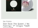 Sex Pistols - God save The Queen - A&M Version MISPRINT  VERSION. Sold Out.