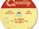 Super Rare 1958 The CRESTS Rock’n Roll/Doo Wop 78 RPM Record. 16 Candles