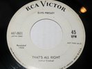 1964 PROMO 45 Elvis Presley THAT'S ALL RIGHT/ BLUE MOON..,RCA 447-0601
