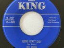 ROY BROWN Hurry Baby Hurry / Travelin Man KING 45 Blues R&B HEAR
